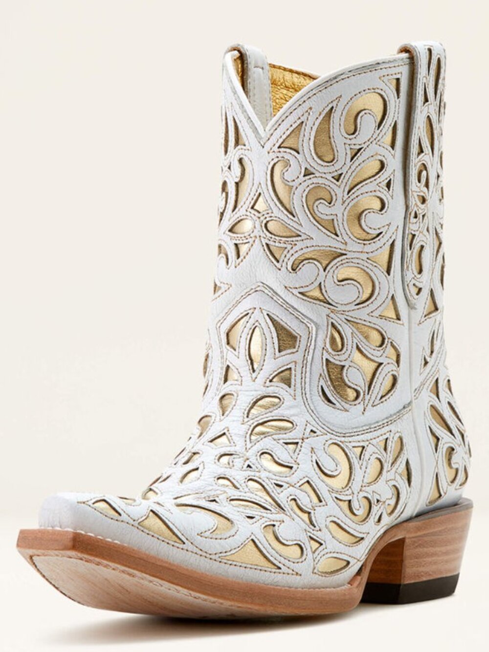 Ariat Valentina Western Boot in Classic Alabaster Gold  Sz: 9